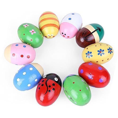 CHICIRIS Süße Tierform Maracas Egg Shakers Leichtes Sicheres Holzspielzeug für Kinder Musik Spielen CHICIRIS Süße Tierform Maracas Egg Shakers Leichtes Sicheres Holzspielzeug für Kinder Musik Spielen von CHICIRIS