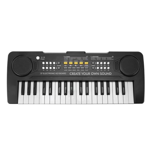 CHICIRIS Tragbare Kinder 37-Keys Elektronische Klavier-Tastatur, Feine Verarbeitung, Großartiges Spielzeug für Jungen und Mädchen 3-6 Jahre Alt, Schwarz CHICIRIS Tragbare Kinder 37-Keys Elektronische Klavier-Tastatur, Feine Verarbeitung, Großartiges Spielzeug für Jungen und Mädchen 3-6 Jahre Alt, Schwarz von CHICIRIS