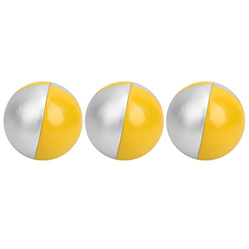 Tragbarer Jonglier -Startball für Innensportarten, 3 Lichtstücke für Freizeitunterhaltung, Tränenresistent (gelb/Silber) von CHICIRIS