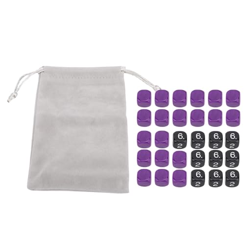 DICE -Set, 30pcs Games Dices Plastik, 6 -seitig Multifunktionales 16 -mm -Würfel -Mathematik -Bulk -Spiel Würfel für Unterhaltung von CHICIRIS