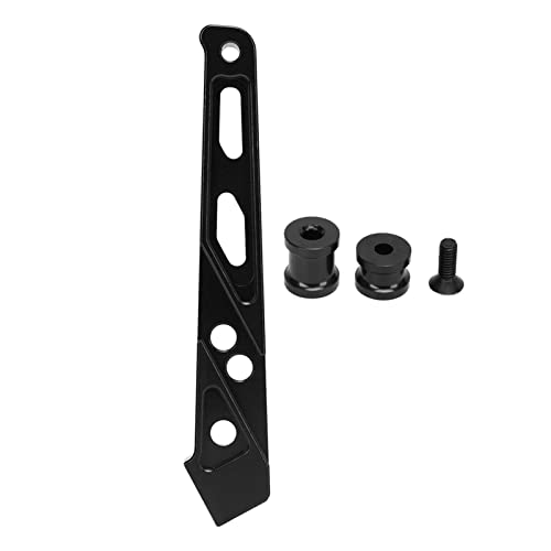 Hintere RC Chassis, Dekorative praktische CNC-Bearbeitung RC Chassis Halterung für 1/7 RC Auto (Schwarz) von CHICIRIS
