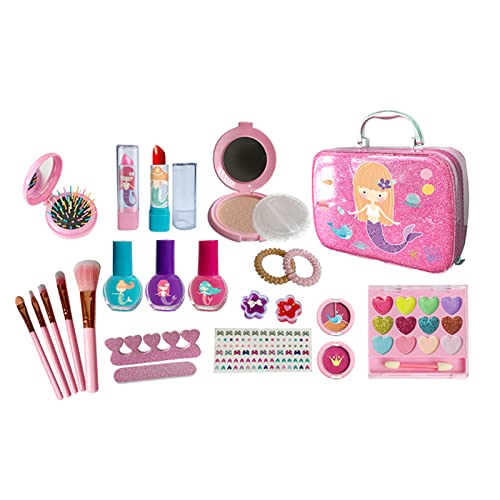 Kinder Make-up Kit Mädchen Spielzeug Kleine Mädchen Make-up Set Waschbar Kosmetik Schönheit Make-up Set Kleinkind Kinder Prinzessin Weihnachten Geburtstagsgeschenk (Typ 1) von CHICIRIS
