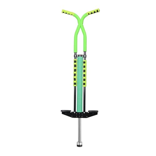 Pogo Stick für Erwachsene Kinder im Alter von 9 Feeder Grip Anti-Rutsch-Griff Sticks Outdoorspielzeug für Jungen Mädchen für Anfänger (Schwarz) (Grün) von CHICIRIS