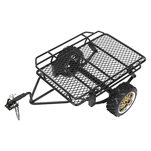 RC Bucket TrailerRailer Auto Trail,Metal RC Eimer TrailerFahrzeugwaage Zubehör (schwarz) von CHICIRIS