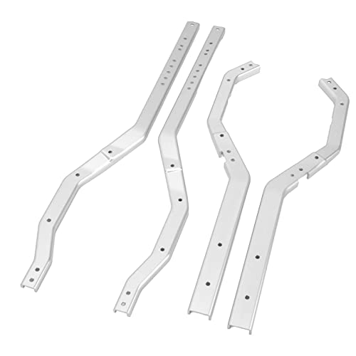 RC Chassis Rahmenschienen RC Metallträger RC Auto-Fahrgestell, Einfach Zu Installieren Professionelle Leichte Leichte Leichtbauzentrum Design Aluminiumlegierung RC Auto-Fahrgestell Waage (Silber) von CHICIRIS