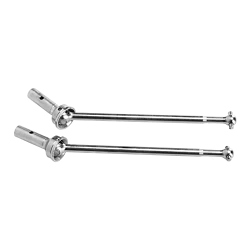 RC-Stahl Antriebswelle, Langlebig, Stahl 2-teilig Antriebswelle CVD RC Hohe Präzision, Weitwinkel für RC Auto 1/7 (Silver) von CHICIRIS