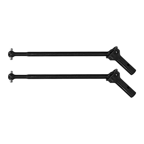 RC Stahl Antriebswelle Heavy Duty Stahl 2 Stück CVD RC Antriebswelle Hohe Präzision Weitwinkel für 1/7 RC Auto (Schwarz) von CHICIRIS