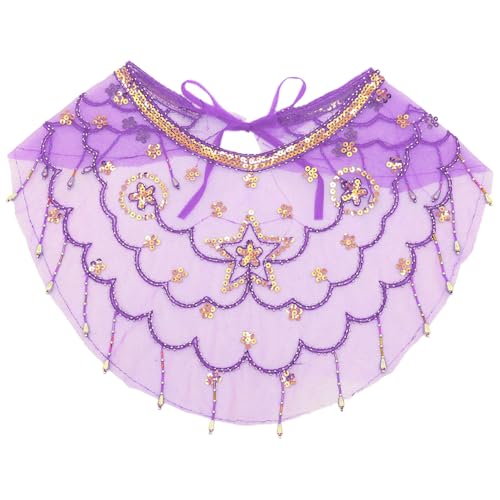 CHICTRY Damen Bauchtanz Mesh Gesichtsschleier mit Pailletten Quasten Tanzspiele Maske Tanzkleidung Zubehör Fasching Festival Lila 1Pcs One Size CHICTRY Damen Bauchtanz Mesh Gesichtsschleier mit Pailletten Quasten Tanzspiele Maske Tanzkleidung Zubehör Fasching Festival Lila 1Pcs One Size von CHICTRY