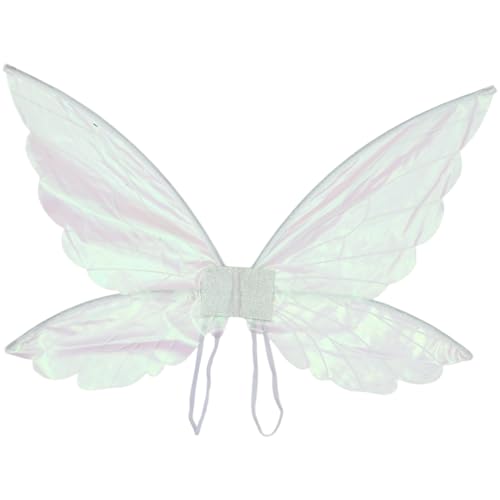 CHICTRY Feen Elfen Kostümset Glitzernde Durchsichtige Elfenflügel Blumengirlande Und Sternenzauberstab Für Halloween Weiß Einheitsgröße CHICTRY Feen Elfen Kostümset Glitzernde Durchsichtige Elfenflügel Blumengirlande Und Sternenzauberstab Für Halloween Weiß Einheitsgröße von CHICTRY
