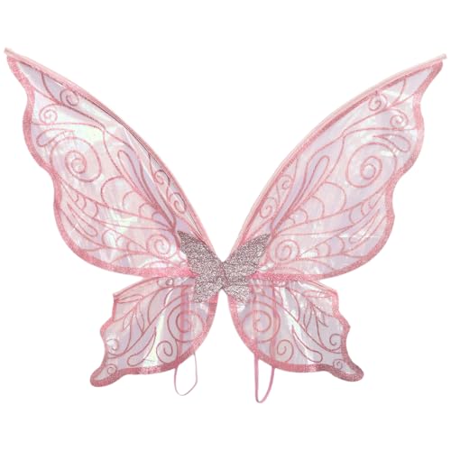 CHICTRY Glitzernde Schmetterlingsflügel Blumengirlande Kronen und Feenstab für Geburtstagsparty Fotorequisite Rosa One Size CHICTRY Glitzernde Schmetterlingsflügel Blumengirlande Kronen und Feenstab für Geburtstagsparty Fotorequisite Rosa One Size von CHICTRY