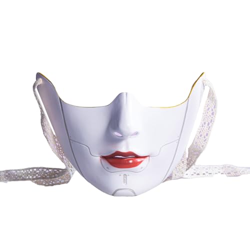 CHICTRY Halloween Maskerade Maske Cyber-Phantom Maske Chinesischen Japanischen Maske Gothic Punk Halbe Gesichtsmaske Karneval Party Cosplay Requisiten Halb gefärbt One Size CHICTRY Halloween Maskerade Maske Cyber-Phantom Maske Chinesischen Japanischen Maske Gothic Punk Halbe Gesichtsmaske Karneval Party Cosplay Requisiten Halb gefärbt One Size von CHICTRY