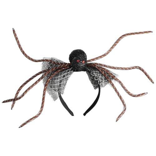 CHICTRY Halloween Spinnenkostüm Set Spinnennetz Fledermausflügel Spinnen Stirnband Für Vampir Cosplay Party Stirnband A Einheitsgröße von CHICTRY