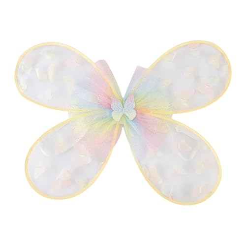 CHICTRY Kinder Mädchen Schmetterling Flügel Pailletten Feenflügel Partygeschenke Elfen Flügel Halloween Karneval Performance Requisiten Typ A Gelb One Size CHICTRY Kinder Mädchen Schmetterling Flügel Pailletten Feenflügel Partygeschenke Elfen Flügel Halloween Karneval Performance Requisiten Typ A Gelb One Size von CHICTRY