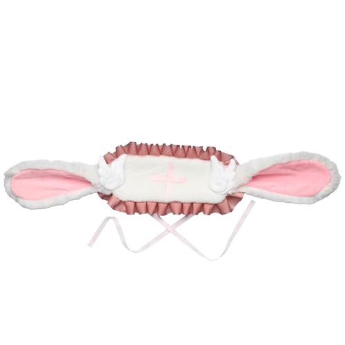 CHICTRY Lolita Kaninchen Lop Ohren Stirnband Bowknot Ruffed Kopfbedeckung mit Clips Maid Kostüm Accessoire Altrosa 1 One Size CHICTRY Lolita Kaninchen Lop Ohren Stirnband Bowknot Ruffed Kopfbedeckung mit Clips Maid Kostüm Accessoire Altrosa 1 One Size von CHICTRY
