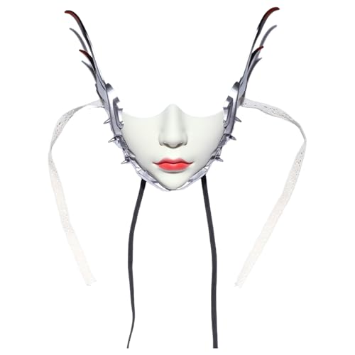 CHICTRY Mechanische Halbmaske Schönheitsmaske Venezianische Phantommaske Verkleidungsrequisiten Schwarz Rot 2 Einheitsgröße CHICTRY Mechanische Halbmaske Schönheitsmaske Venezianische Phantommaske Verkleidungsrequisiten Schwarz Rot 2 Einheitsgröße von CHICTRY