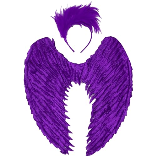 CHICTRY Metallic Glitter Feather Angel Wings Dress Up Feather Headwear Für Halloween Bühnenauftritt Typ 4 Einheitsgröße CHICTRY Metallic Glitter Feather Angel Wings Dress Up Feather Headwear Für Halloween Bühnenauftritt Typ 4 Einheitsgröße von CHICTRY
