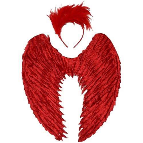 CHICTRY Metallic Glitter Feather Angel Wings Dress Up Feather Headwear Für Halloween Bühnenauftritt Typ 7 Einheitsgröße von CHICTRY