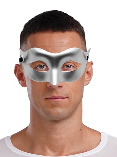 CHICTRY Metallisch Glänzende Venezianische Masken Party Maskerade Halbgesichtsmasken Für Frauen Männer Silber Einheitsgröße CHICTRY Metallisch Glänzende Venezianische Masken Party Maskerade Halbgesichtsmasken Für Frauen Männer Silber Einheitsgröße von CHICTRY
