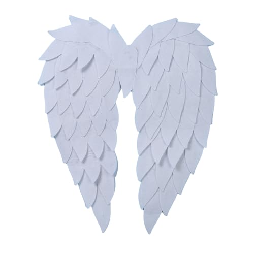 CHICTRY Realistische Engelsflügel Cosplay-Federflügel für Halloween-Cosplay-Party-Fotoshooting Weiß 60x45CM Einheitsgröße von CHICTRY