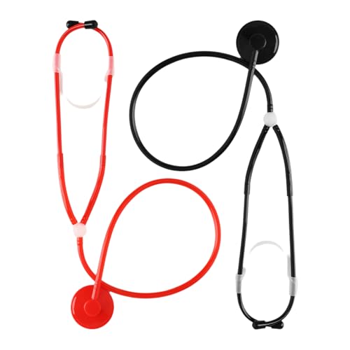 CHICTRY Realistische Spielzeug Arzt Stethoskop, Ärzte Krankenschwestern Stethoskop für Kinder Rollenspiel Zubehör Rot schwarz One Size CHICTRY Realistische Spielzeug Arzt Stethoskop, Ärzte Krankenschwestern Stethoskop für Kinder Rollenspiel Zubehör Rot schwarz One Size von CHICTRY