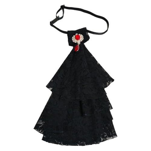 CHICTRY Renaissance Jabot Abnehmbare Rüschen gefälschte Kragen Viktorianische Barock Halskrause Cosplay Fasching Fotografie Schwarz B One Size CHICTRY Renaissance Jabot Abnehmbare Rüschen gefälschte Kragen Viktorianische Barock Halskrause Cosplay Fasching Fotografie Schwarz B One Size von CHICTRY