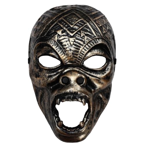 CHICTRY Vintage-maske Mit Gruseligem Tiergesicht Antike Vollgesichtsmasken Für Maskenball-halloween-party Gorilla Bronze Einheitsgröße CHICTRY Vintage-maske Mit Gruseligem Tiergesicht Antike Vollgesichtsmasken Für Maskenball-halloween-party Gorilla Bronze Einheitsgröße von CHICTRY