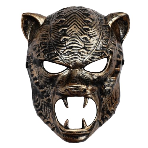 CHICTRY Vintage-maske Mit Gruseligem Tiergesicht Antike Vollgesichtsmasken Für Maskenball-halloween-party Leopard Bronze Einheitsgröße CHICTRY Vintage-maske Mit Gruseligem Tiergesicht Antike Vollgesichtsmasken Für Maskenball-halloween-party Leopard Bronze Einheitsgröße von CHICTRY