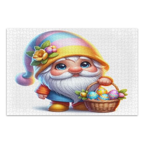 1000 Teile Puzzle, Ostern Niedlicher Zwerg Einzigartige Puzzles Spaß Spiel für Männer Frauen, Fertige Größe 29,5 x 19,7 Zoll 1000 Teile Puzzle, Ostern Niedlicher Zwerg Einzigartige Puzzles Spaß Spiel für Männer Frauen, Fertige Größe 29,5 x 19,7 Zoll von CHIFIGNO