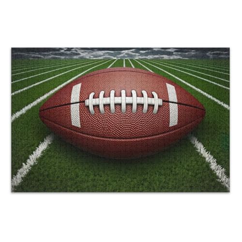 1000 Teile Puzzle für Erwachsene, American Football Lustige Puzzles Herausfordernde Familienaktivität, Fertige Größe 29,5 x 19,7 Zoll von CHIFIGNO