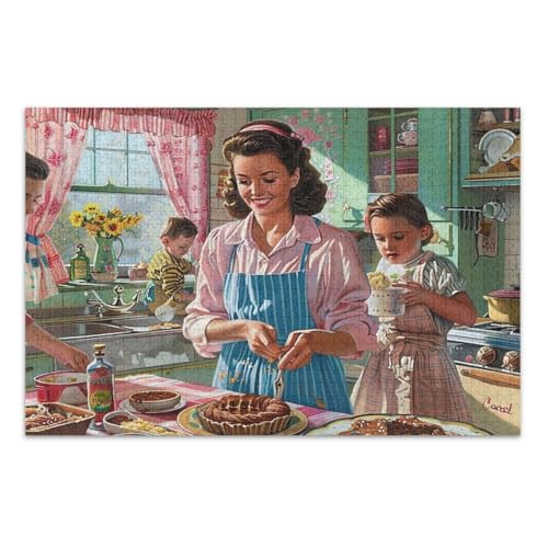 1000 Teile Puzzle für Erwachsene, bunte Küche, schwierige Puzzles, wunderbare Puzzle-Geschenke für Frauen und Männer, fertige Größe 75 x 50 cm 1000 Teile Puzzle für Erwachsene, bunte Küche, schwierige Puzzles, wunderbare Puzzle-Geschenke für Frauen und Männer, fertige Größe 75 x 50 cm von CHIFIGNO