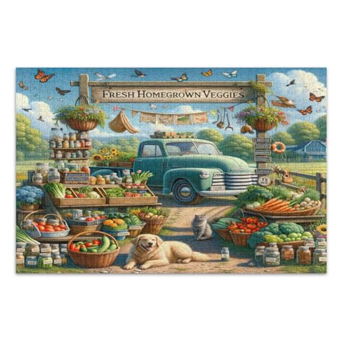 1000 Teile Puzzles für Erwachsene, Landstraße Lebensmittelgeschäft, cooles Puzzles, lustiges Spiel für Männer und Frauen, fertige Größe 29,5 x 19,7 Zoll 1000 Teile Puzzles für Erwachsene, Landstraße Lebensmittelgeschäft, cooles Puzzles, lustiges Spiel für Männer und Frauen, fertige Größe 29,5 x 19,7 Zoll von CHIFIGNO