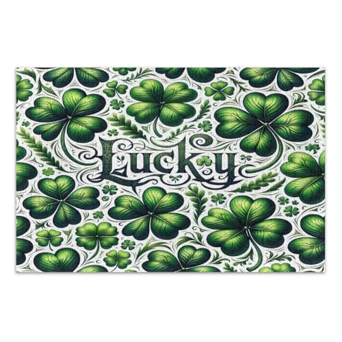 Aquarell St. Patrick's Day Kleeblatt-Puzzle, 1000 Teile, Familienpuzzle, tolle Geschenkidee für Feiertage, fertige Größe 50,5 x 37,8 cm von CHIFIGNO