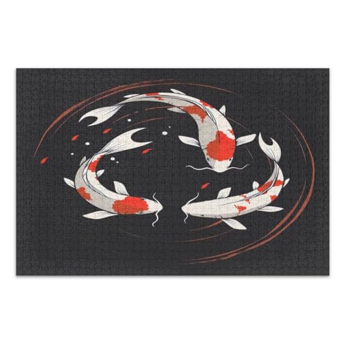 Buntes Fisch-Puzzle für Erwachsene, tolle Geschenkidee für Feiertage, lustiges Puzzle, fertige Größe 75 x 50 cm Buntes Fisch-Puzzle für Erwachsene, tolle Geschenkidee für Feiertage, lustiges Puzzle, fertige Größe 75 x 50 cm von CHIFIGNO