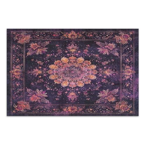 Dunkelviolett Mandala Puzzles für Erwachsene 1000 Teile Weiß Elefant Geschenkideen Lustiges Puzzle, Fertige Größe 29,5 x 19,7 Zoll von CHIFIGNO