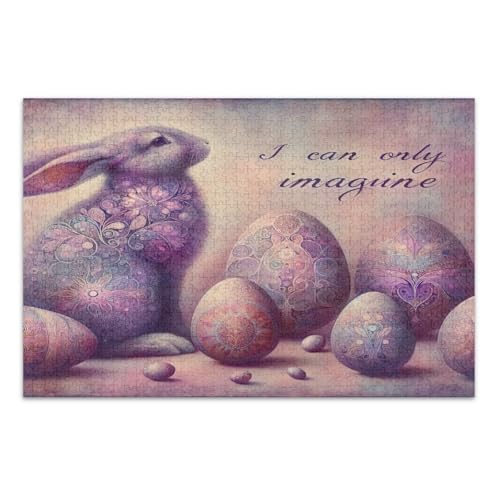 Lila Osterhase und Eier Puzzle 1000 Teile für Erwachsene Lustiges Spiel für Männer Frauen Einzigartige Puzzles, Fertige Größe 29,5 x 19,7 Zoll Lila Osterhase und Eier Puzzle 1000 Teile für Erwachsene Lustiges Spiel für Männer Frauen Einzigartige Puzzles, Fertige Größe 29,5 x 19,7 Zoll von CHIFIGNO