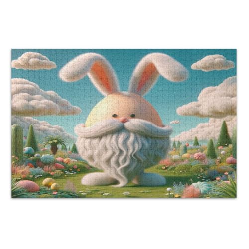 Niedliche Osterhasen-Puzzles für Erwachsene, 1000 Teile, Familienpuzzle, weißer Elefant, Geschenkideen, fertige Größe 29,5 x 19,7 Zoll Niedliche Osterhasen-Puzzles für Erwachsene, 1000 Teile, Familienpuzzle, weißer Elefant, Geschenkideen, fertige Größe 29,5 x 19,7 Zoll von CHIFIGNO