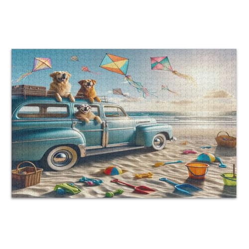 Old Style Vintage Station Wagon 1000 Teile Puzzle für Erwachsene, Lustige Puzzles Weißer Elefant Geschenkideen, Fertige Größe 29,5 x 19,7 Zoll Old Style Vintage Station Wagon 1000 Teile Puzzle für Erwachsene, Lustige Puzzles Weißer Elefant Geschenkideen, Fertige Größe 29,5 x 19,7 Zoll von CHIFIGNO