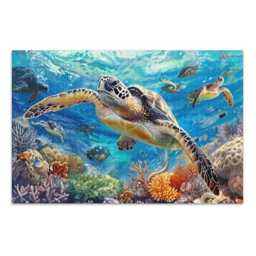 Ozeanschildkröten Puzzle für Erwachsene 1000 Teile Lustige Puzzles Spaß Spiel für Männer Frauen Fertige Größe 29.5 * 19.7 Zoll Ozeanschildkröten Puzzle für Erwachsene 1000 Teile Lustige Puzzles Spaß Spiel für Männer Frauen Fertige Größe 29.5 * 19.7 Zoll von CHIFIGNO