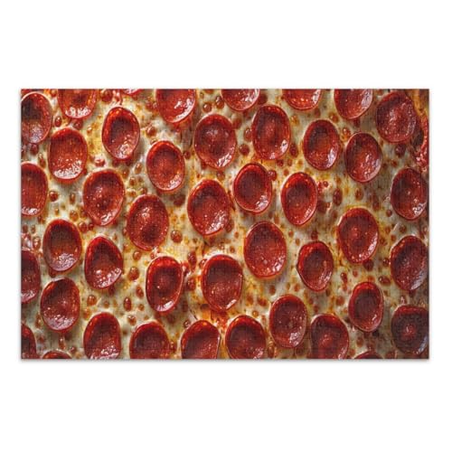 Pizza Puzzle für Erwachsene 1000 Teile Lustige Puzzles Herausforderndes Puzzle für Spieleabende, Fertige Größe 29,5 x 19,7 Zoll von CHIFIGNO