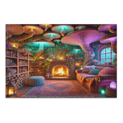 Psychedelische Pilze Puzzle 1000 Teile für Erwachsene, Familienpuzzle Herausforderndes Puzzle für Spieleabende, Fertige Größe 29,5 x 19,7 Zoll Psychedelische Pilze Puzzle 1000 Teile für Erwachsene, Familienpuzzle Herausforderndes Puzzle für Spieleabende, Fertige Größe 29,5 x 19,7 Zoll von CHIFIGNO