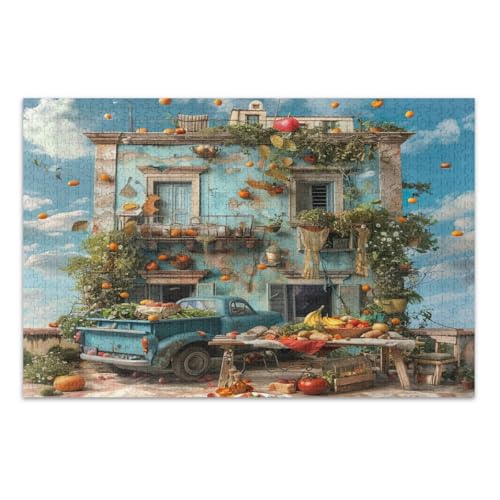 Puzzle 1000 Teile, Vintage Sizilianische Szene Familienpuzzle Herausfordernde Familienaktivität, Fertige Größe 29,5 x 19,7 Zoll Puzzle 1000 Teile, Vintage Sizilianische Szene Familienpuzzle Herausfordernde Familienaktivität, Fertige Größe 29,5 x 19,7 Zoll von CHIFIGNO