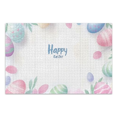 Puzzle mit 1000 Teilen, Frohe Ostern, bunte Eier, einzigartiges Puzzle, Abschluss- oder Geburtstagsgeschenk, fertige Größe 75 x 50 cm Puzzle mit 1000 Teilen, Frohe Ostern, bunte Eier, einzigartiges Puzzle, Abschluss- oder Geburtstagsgeschenk, fertige Größe 75 x 50 cm von CHIFIGNO
