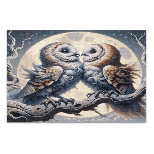 Puzzles 1000 Teile, niedliche Liebeseule, lustige Puzzles, tolle Geschenkidee für Feiertage, fertige Größe 29,5 x 19,7 Zoll Puzzles 1000 Teile, niedliche Liebeseule, lustige Puzzles, tolle Geschenkidee für Feiertage, fertige Größe 29,5 x 19,7 Zoll von CHIFIGNO