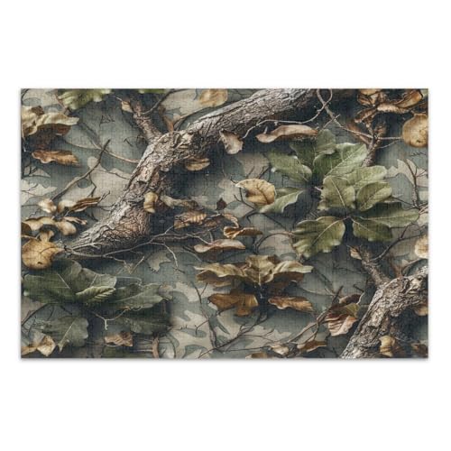 Puzzles für Erwachsene, 1000 Teile, trendiger Baum, Camouflage, coole Puzzles, lustige und farbenfrohe Kunstwerke, fertige Größe 75 x 50 cm Puzzles für Erwachsene, 1000 Teile, trendiger Baum, Camouflage, coole Puzzles, lustige und farbenfrohe Kunstwerke, fertige Größe 75 x 50 cm von CHIFIGNO