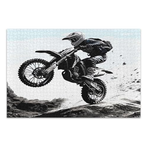 Puzzles für Erwachsene 1000 Teile, cooles Motorrad Rennfahrer Lustiges Puzzle Abschluss oder Geburtstagsgeschenk, fertige Größe 29,5 x 19,7 Zoll Puzzles für Erwachsene 1000 Teile, cooles Motorrad Rennfahrer Lustiges Puzzle Abschluss oder Geburtstagsgeschenk, fertige Größe 29,5 x 19,7 Zoll von CHIFIGNO