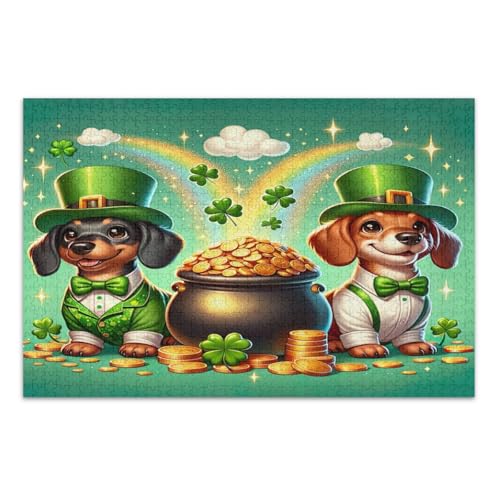 Saint Patrick's Day Hund 1000 Teile Puzzle Wunderbare Puzzle Geschenke für Frauen Männer Coole Puzzles, Fertige Größe 29,5 x 19,7 Zoll Saint Patrick's Day Hund 1000 Teile Puzzle Wunderbare Puzzle Geschenke für Frauen Männer Coole Puzzles, Fertige Größe 29,5 x 19,7 Zoll von CHIFIGNO