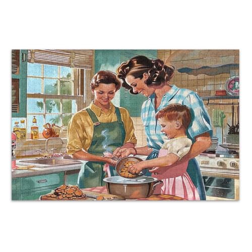Schöne Küche 1000 Teile Puzzle Lustiges Spiel für Männer Frauen Einzigartige Puzzles, Fertige Größe 29,5 x 19,7 Zoll von CHIFIGNO