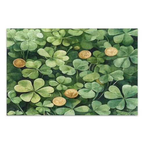 St. Patrick's Day Grünes Kleeblatt-Puzzle, 1000 Teile, Abschluss- oder Geburtstagsgeschenk, lustige Puzzles, fertige Größe 75 x 50 cm St. Patrick's Day Grünes Kleeblatt-Puzzle, 1000 Teile, Abschluss- oder Geburtstagsgeschenk, lustige Puzzles, fertige Größe 75 x 50 cm von CHIFIGNO