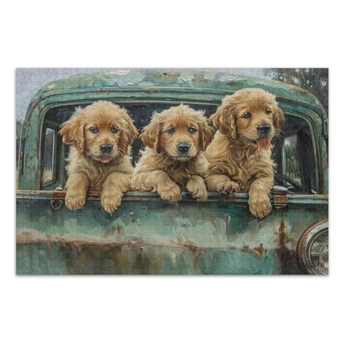 Vintage Truck Dogs Jigsaw Puzzles 1000 Pieces Family Puzzle Educational Intellectual Jigsaw Puzzle, Finished Size 29.5 x 19.7 Inches Vintage Truck Dogs Jigsaw Puzzles 1000 Pieces Family Puzzle Educational Intellectual Jigsaw Puzzle, Finished Size 29.5 x 19.7 Inches von CHIFIGNO