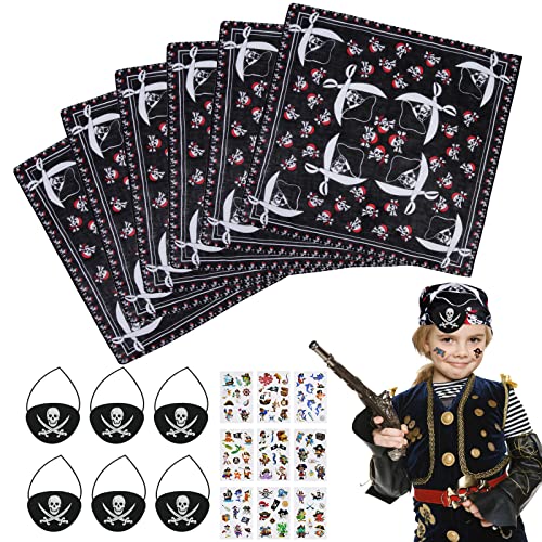 CHIFOOM 12tlg Piraten Kopftuch Kinder Piratentuch Pirat Bandana Taschentuch mit Totenkopf Motiv ung Augenklappe für Piratenparty Kindergeburtstag Piratenkostüm Geburtstagsdeko Halloween Karneval CHIFOOM 12tlg Piraten Kopftuch Kinder Piratentuch Pirat Bandana Taschentuch mit Totenkopf Motiv ung Augenklappe für Piratenparty Kindergeburtstag Piratenkostüm Geburtstagsdeko Halloween Karneval von CHIFOOM